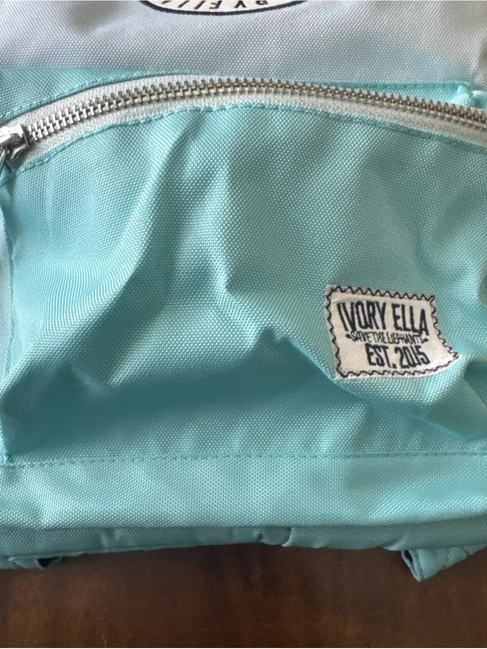 Ivory Ella Turquoise Blue Ombre Mini Backpack 12